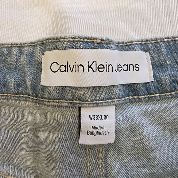 Calvin Klein Designed Denim Slim Fit Blue Wash Jeans Men W38 L30 - Picture 8 of 10